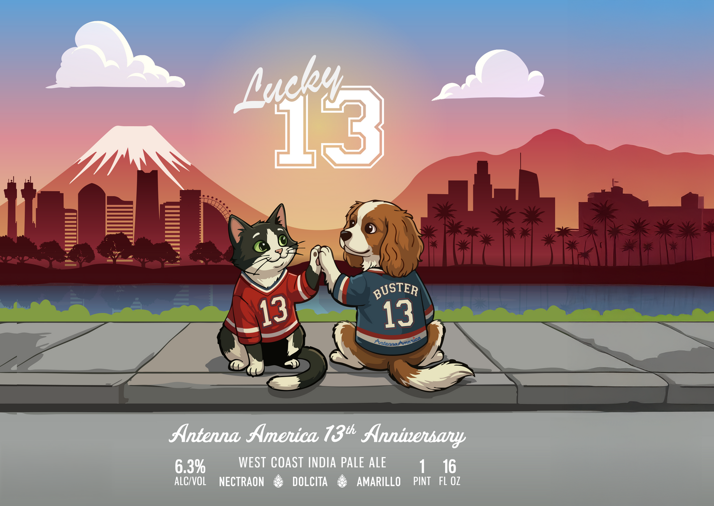 Los Angeles Ale Works Lucky 13 (アンテナアメリカ13周年コラボ) (473ml) / ラッキー13【2/12出荷】