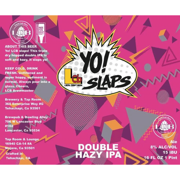 Local Craft Beer Yo! LCB Slaps NE DIPA (473ml)