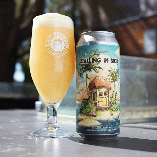 8 bit Brewing Calling In Sick DDH Hazy DIPA  (473ml) / コーリング イン シック【11/5出荷】