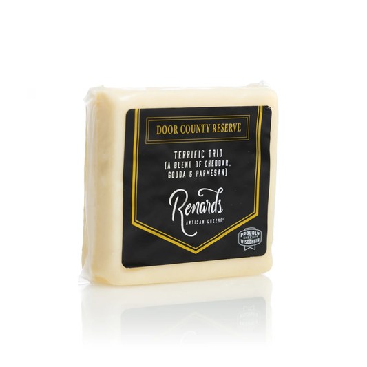 Renard's Cheese Terrific Trio [A Blendof Aged Cheddar, Gouda & Parmesan] 6oz