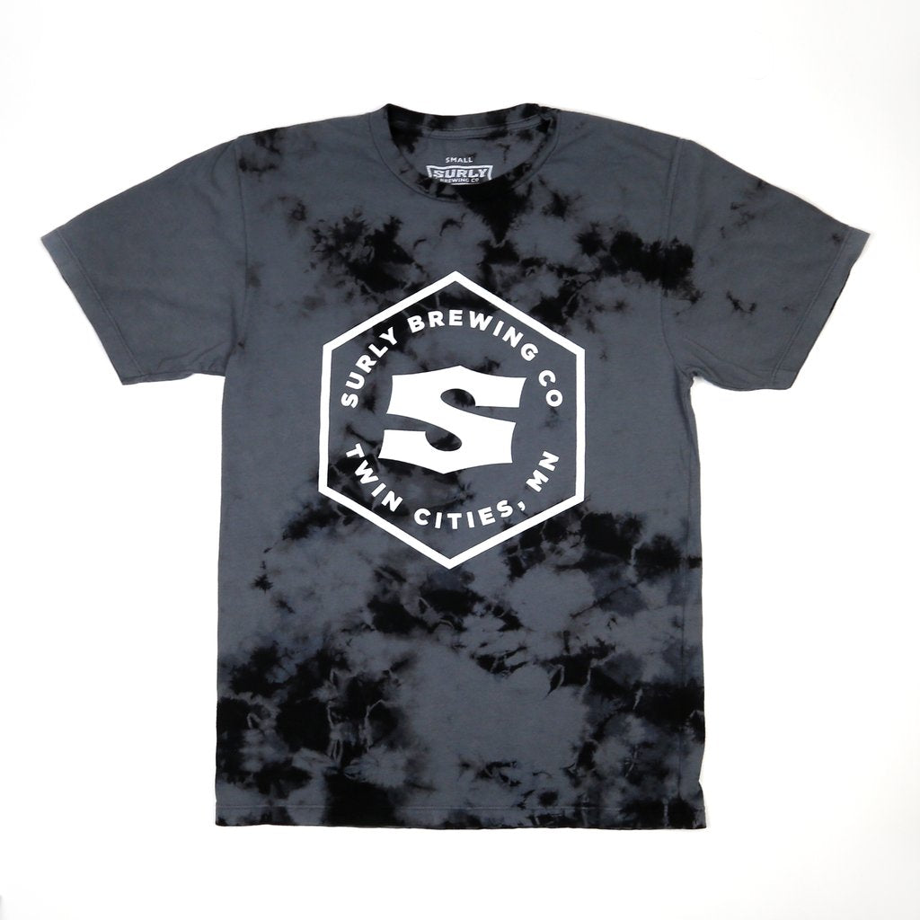 Surly - Hex Logo Tie Die Shirt Black / ヘックスロゴ タイダイTシャツ